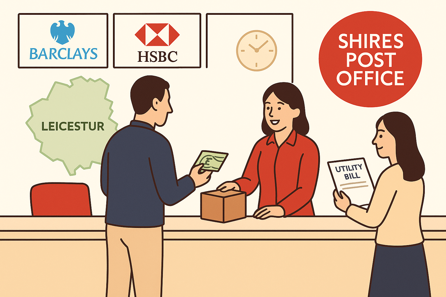 banking and bill payment in Leicester